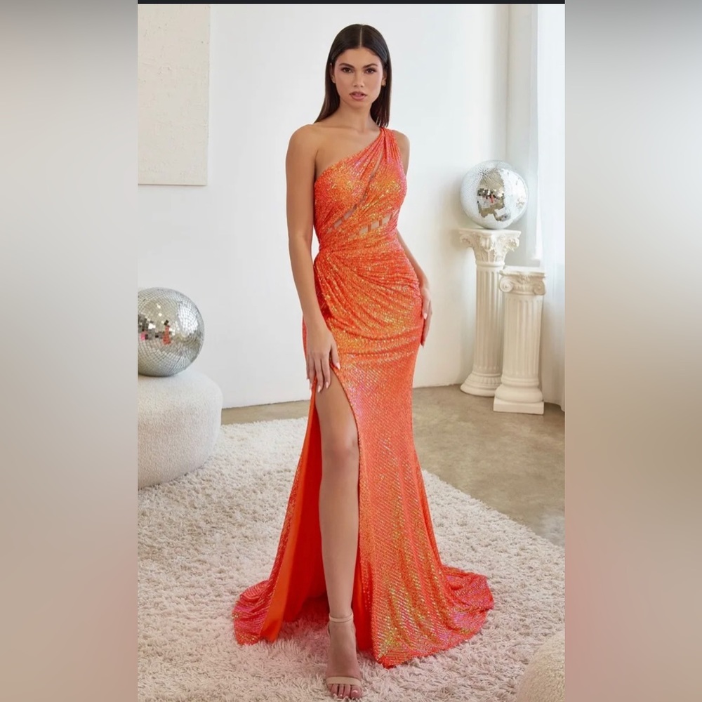 Orange prom dress